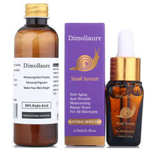 Dimollaure 30g pure Kojic Acid whitening cream+Snail Hyaluronic acid serum removal Acne scar pigmentt melanin Moisturizing 2024 - buy cheap