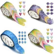 200Pcs/Roll Petals Washi Tape Sticker Flower Decorative Tape Diameter 3.5cm DIY Scrapbooking Masking Tape School Office Supply 2024 - buy cheap