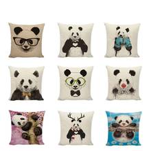 Panda chinês capas de almofada dos desenhos animados lance travesseiros viagem carro sala estar decoração para casa presentes fronhas decoração fazenda 2024 - compre barato