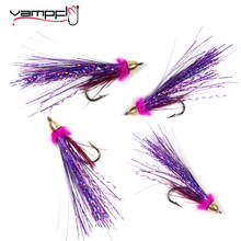 Vampfly 6pcs #2 Purple Cone Head Magnet Wet Streamer Fly Baitfish Streamer Wet Flies For Salmon Steelhead Trout 2024 - buy cheap