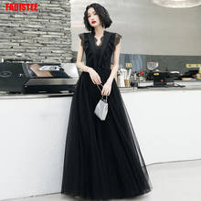 Black Lace slim soft tulle Prom party Dresses Vestido de Festa robe de mariee robe long gown evening party dresses frock 2024 - buy cheap