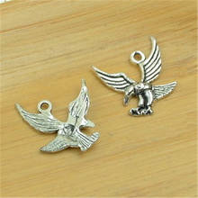 200Pcs/lot Vintage Silver Eagle Charms 21x18MM Bird Charms Jewelry Findings Metal Charms Lots Wholesale 2024 - buy cheap