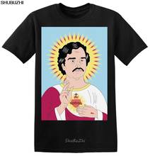 Camiseta de Pablo Escobar para hombre, camisa de dibujos animados con retrato de San Jesús, María, a la moda, talla suelta, top shubuzhi sbz3416 2024 - compra barato