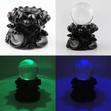 Luminous Lotus Display Stand Crystal Glass Lens Ball Divination Photography Lensball Lamp Base 70 80mm 100mm Magic Sphere Holder 2024 - buy cheap