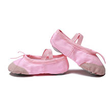 Zapatos planos suaves profesionales para mujer y niña, zapato de Ballet, 5 colores 2024 - compra barato