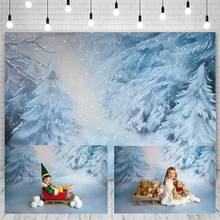 Avezano Merry Christmas Backdrops Winter Snowflake Bokeh Forest Wonderland Photography Background Photo Studio Photocall Decor 2024 - buy cheap