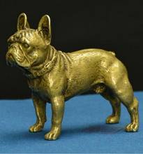 Estatua de cobre de China, estatua pequeña de perro de cuero de arena sólida de latón puro 2024 - compra barato