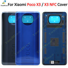 Задняя крышка батарейного отсека для Xiaomi POCO X3, NFC, с объективом камеры, оригинал 2024 - купить недорого