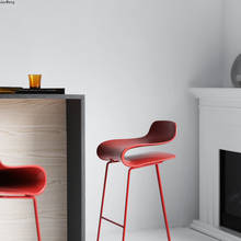 Скандинавский барный стул из кованого железа, современный минималистичный дизайнерский барный стул, высокий стул, креативный лебедь, барный стул, кофейный домик 2024 - купить недорого