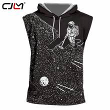 Cjlm camiseta com capuz masculina/feminina estampa 3d, linda colete com capuz fashion, preto galaxy, hip-hop 2024 - compre barato