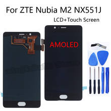 Peças de reposição para zte nubia m2 nx551j, kit de reparo com tela lcd amoled sensível ao toque para zte nubia m2 nx551j 2024 - compre barato