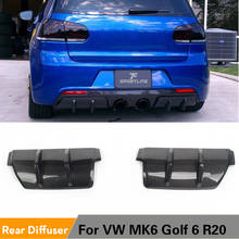 Carbon Fiber / FRP Rear Bumper Lip Cover Trims for Volkswagen Golf 6 VI MK6 R20 2010 2011 2012 2013  Rear Diffuser Plate Guard 2024 - buy cheap