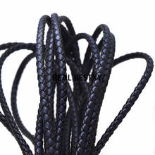 2m/lot approx 5.2*4mm black blue braided cords for jewelry bracelets making DIY findings strings ropes for necklaces making cord 2024 - buy cheap
