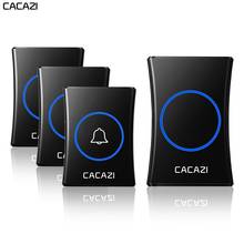 CACAZI Smart Home Wireless Doorbell Waterproof 300M Remote Battery Calling Bell 3 4 Button 1 2 3 Receiver US EU UK AU Plug 2024 - buy cheap