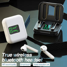 TWS 5,0 Беспроводная bluetooth-гарнитура, стерео наушники с зарядным чехлом для xiaomi iphone huawei, наушники для телефона, всплывающие PK 2024 - купить недорого