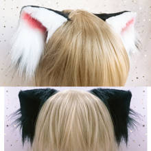 Simulação dobrável orelha besta orelha hairpin feito à mão orelha de gato lolita orelha lo cos chapelaria kc cabelo hoop 2024 - compre barato