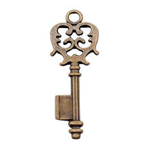 Wysiwyg 3 pçs 49x17mm pingente chave do vintage charme para fazer jóias antigo bronze cor chave pingentes charme retro chave 2024 - compre barato