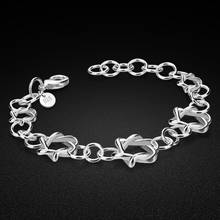 Fashionable Women's Silver Jewelry 925 Sterling Silver Bracelet Original Silver Star Bracelet Charm Bracelet Lobster Claw Clasp 2024 - buy cheap