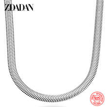 ZDADAN 925 Silver 10MM Snake Chain Necklace For Men Women Fashion Jewelry Gifts 2024 - buy cheap