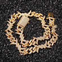 Ожерелье из колючей проволоки 16-20 дюймов, кубинская цепь с кубинским цирконием, колье в стиле хип-хоп, подарочное украшение для мужчин и женщин 2024 - купить недорого