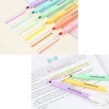 Candy Color Highlighter Pen Double Headed Fluorescent Marker Pen School Supplies Dropshipping 2024 - buy cheap