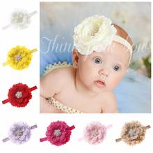 Nishine-Diadema elástica de flores para niña, bandanas bonitas para bebé, accesorios para fotos, tocado para bebé recién nacido, accesorios para el cabello 2024 - compra barato