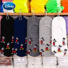 Meias de algodão dos desenhos animados da disney, meias de mickey mouse para homens e mulheres, meias de casal 2024 - compre barato
