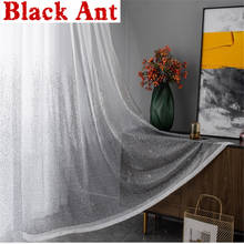 Nordic Style Tulle Curtain Sequins For Living Room Gradient Window Screen Light Luxury Bedroom Voile Sheer Curtain X-ZH075#30 2024 - buy cheap