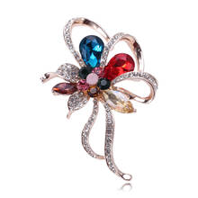 Bow Brooch Rhinestone Flower Brooches For Women Simple Design Fashion Jewelry Wedding Pin And Brooches Gifts Corsage Accessories 2024 - buy cheap