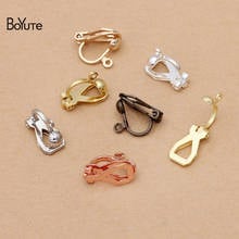 BoYuTe (100 Pieces/Lot) 14*8MM Metal Brass No Pierced Ear Clip with Loop Diy Handmade Earrings  Jewelry Accessories 2024 - buy cheap