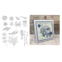 New 2020 Layering Metal Cutting Dies and Scrapbooking For Paper Making Seahorse and Crab Embossing Frame Card Craft 2024 - buy cheap