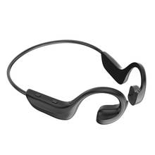 Fone de ouvido wireless bluetooth com condução óssea, headset à prova d'água com cancelamento de ruído duplo embutido, microfone para ciclismo, corrida e academia 2024 - compre barato