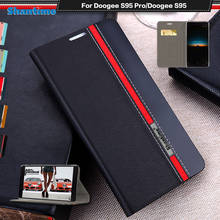 Capa luxuosa de couro de pu, para doogee s95 pro, capa dobrável para doogee s95, capa traseira de silicone tpu macio 2024 - compre barato