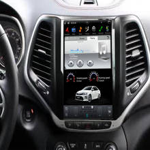 Radio multimedia con GPS para coche, reproductor de DVD con Android 9,0, Tesla estilo, para JEEP Cherokee 2014-2018 2024 - compra barato