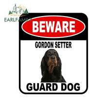 EARLFAMILY-pegatina para coche, 13x11cm, BEWARE GORDON SETTER GUARD DOG, cubierta de arañazos, signo compuesto, calcomanía para perro 2024 - compra barato