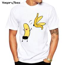 Casual Funny T-Shirt men Naked Banana Cartoon Print Short Sleeve O-Neck T Shirt men Summer Humor Joke Tee Shirt Homme Summer Top 2024 - buy cheap