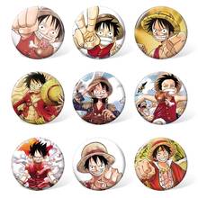 (9pcs/set ) Pirate King Anime Luffy and Roronoa Zoro Colorful Badge Tony Tony Chopper and Nami Clothing & Accessories Brooch 2024 - buy cheap