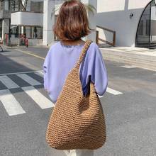 casual straw women shoulder bags wicker woven ladies handbags handmade summer beach rattan bag female messenger bag tote KL1088 2024 - buy cheap