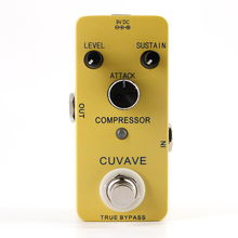 Cuvave compressor clássico compressa pedal efeito guitarra baixo ruído escudo da liga de zinco verdadeiro bypass guitarra acessório para o amante da guitarra 2024 - compre barato