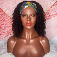 Natural Wave Headband Wig Human Hair 250 Density Women Wigs Black Color Brazilian Remy Human Hair Wigs Full Machine Wigs KL 2024 - buy cheap