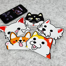 1PCS Cute Pet Dog Schnauzer Husky Pomerania Corgi Cartoon Stickers Car Styling Vinyl Auto Motorcycle Stickers 2024 - buy cheap