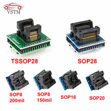 Adaptador para celular, 6 peças, soquete compatível com tssop28, sop20, sop16, sop8, 150mil, 200mil, dip8 2024 - compre barato