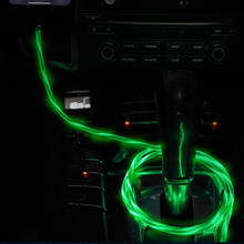 Car LED Glow Flowing Data USB Charger Charging Cable For Lada Granta Vaz Kalina Priora Niva Samara 2 2110 Largus 2109 2114 2112 2024 - buy cheap