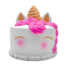 Jumbo Kawaii Rose Unicorn Cake Squishy Simulated PU Bread Cream Scented Slow Rising Squeeze Toy for Baby Kids Gift 10*10*10 CM 2024 - buy cheap