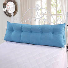 Новая хлопковая подушка для сиденья, подушка для кровати, пара подушек, спинка кровати, мягкая большая талия, одноцветная подушка 2024 - купить недорого
