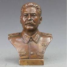 YM-busto occidental de cobre y bronce, figura artística de Batman, Vissarionovich, estatua de YM 305 2024 - compra barato