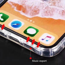 Funda de teléfono a prueba de golpes para iPhone, protector de silicona a la moda con funda trasera de protección transparente resistente a caídas para iPhone 11 X XS XR XS Max 8 7 6 6S Plus 2024 - compra barato