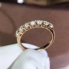 14K Rose Gold Moissanite ring Deputy ring DF color Lab diamond party jewelry Wedding Anniversary Ring for woman 2024 - buy cheap