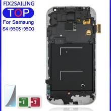 Para samsung galaxy s4 i9505 i9500 i337 super qualidade lcd 100% testado quadro de tela de toque de trabalho com vidro temperado 2024 - compre barato