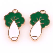 10 pçs chinês repolho charme verde esmalte branco charme para fazer jóias moda brinco pingente colar pulseira encantos 23596 2024 - compre barato